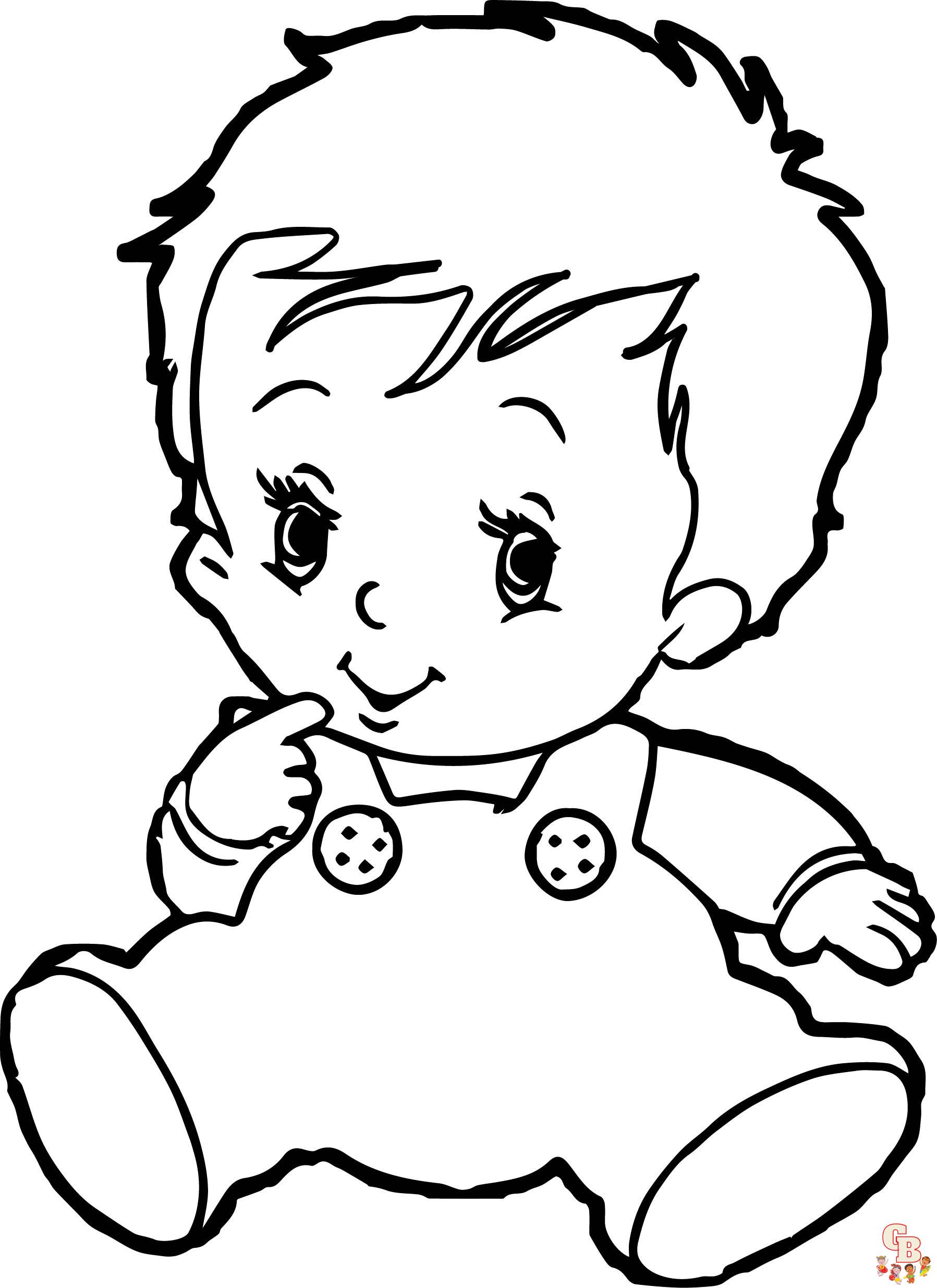 Free printable baby coloring pages for kids 8