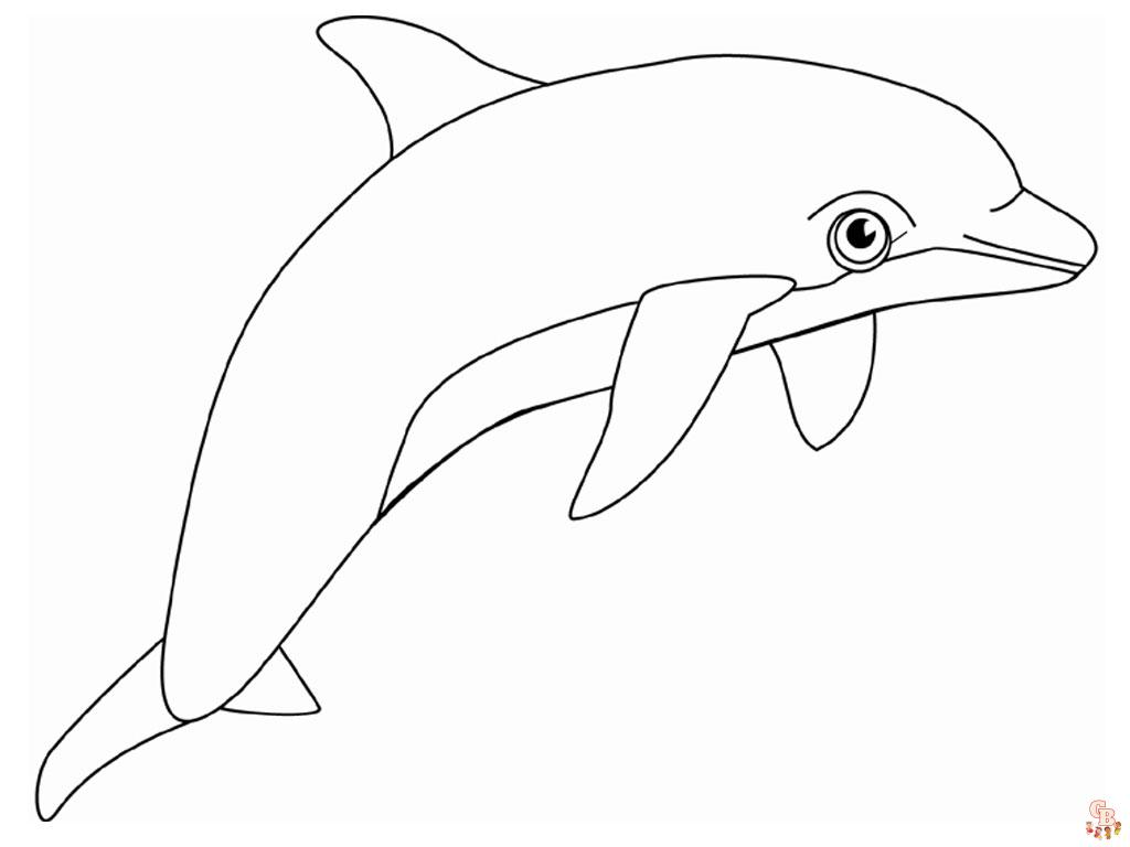 Dolphins coloring page to print for kids 14