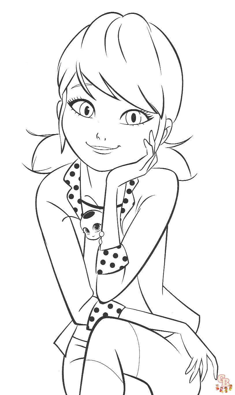 Miraculous Ladybug coloring pages for kids 14