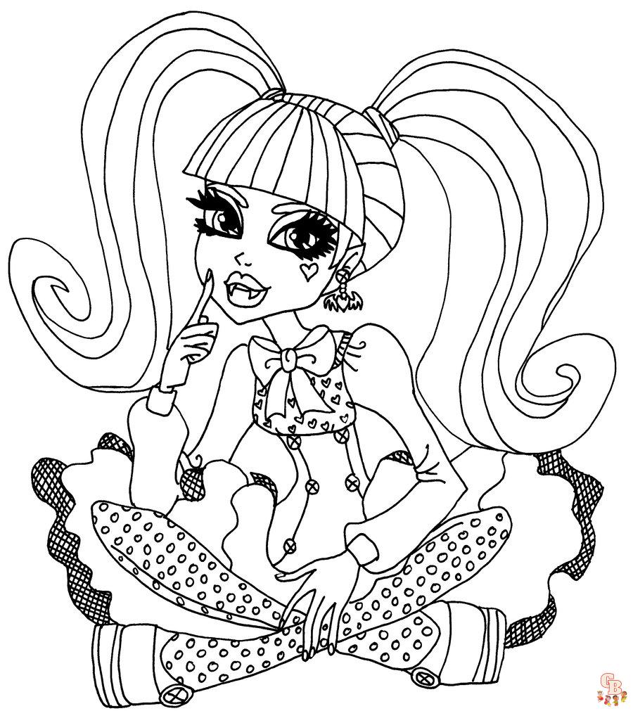 Monster High coloring pages for kids 38