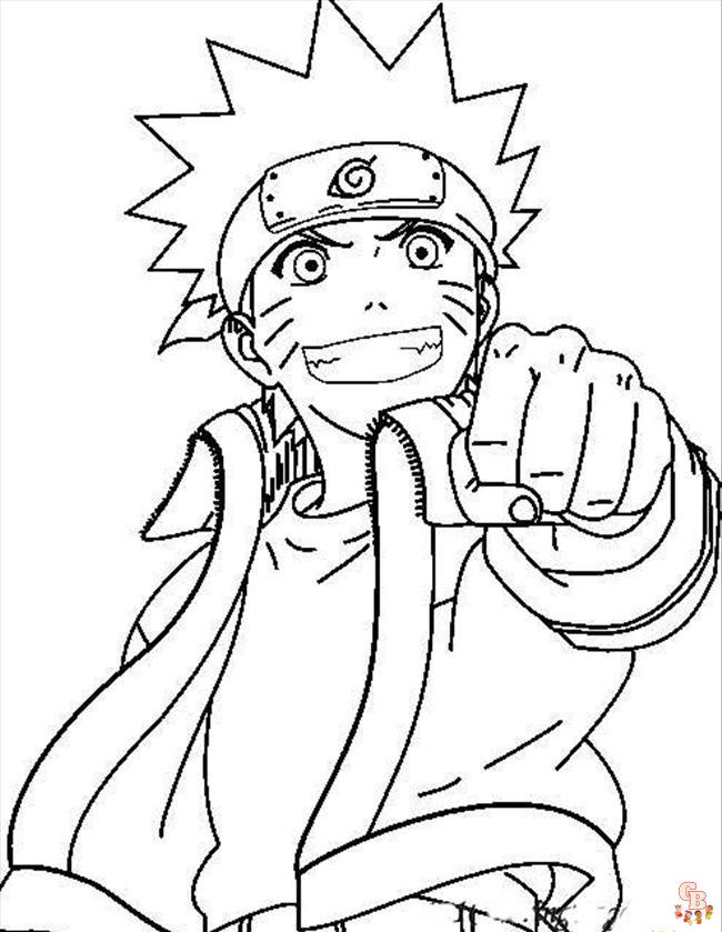 The Best Naruto coloring pages for kids 3