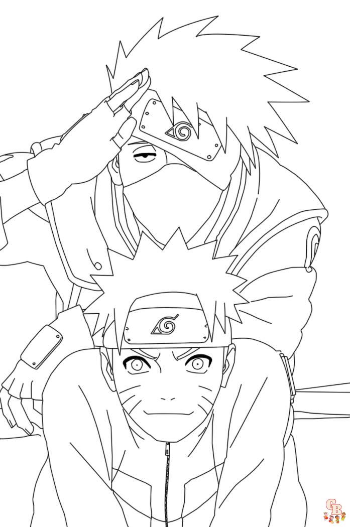 The Best Naruto coloring pages for kids 4