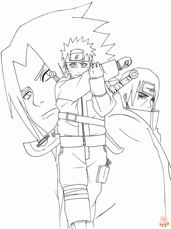 The Best Naruto coloring pages for kids 6