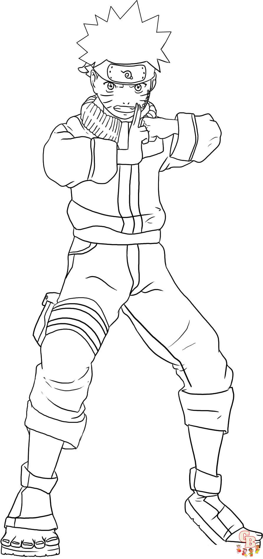 The Best Naruto coloring pages for kids 8