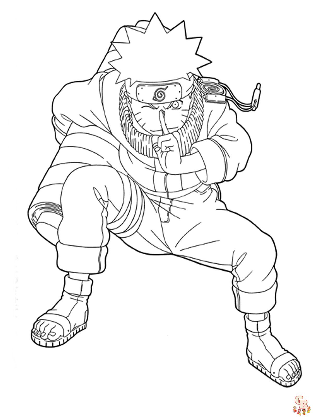 The Best Naruto coloring pages for kids 17