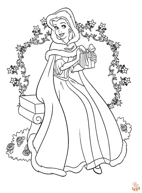 Beautiful princess coloring pages for kids 7