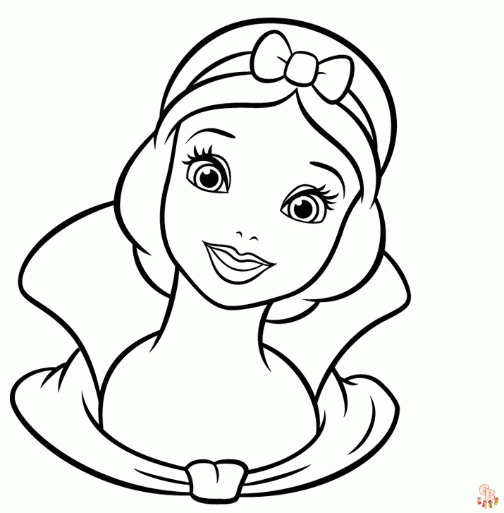 Beautiful princess coloring pages for kids 13