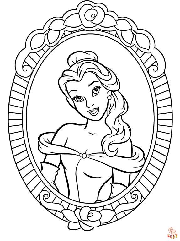 Beautiful princess coloring pages for kids 14