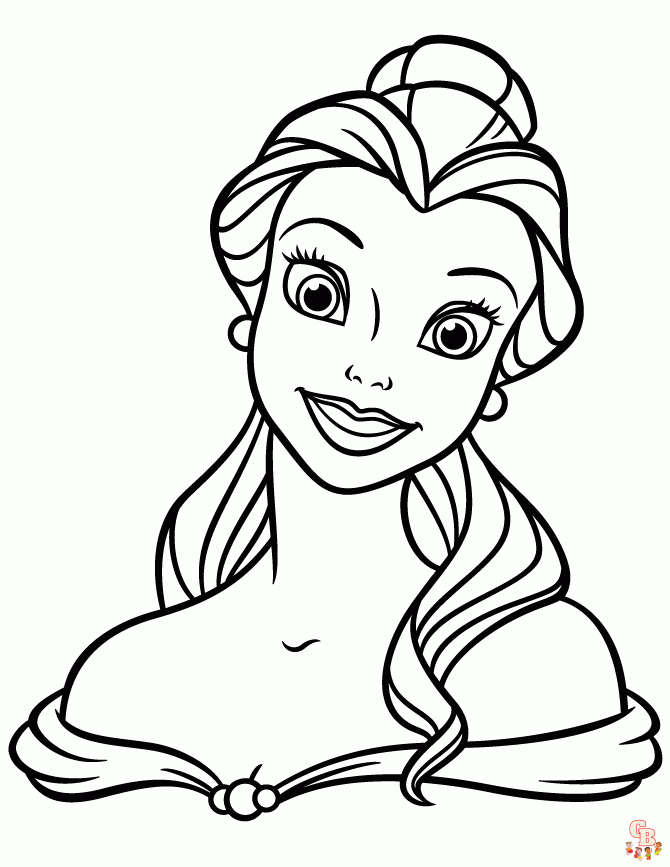 Beautiful princess coloring pages for kids 18