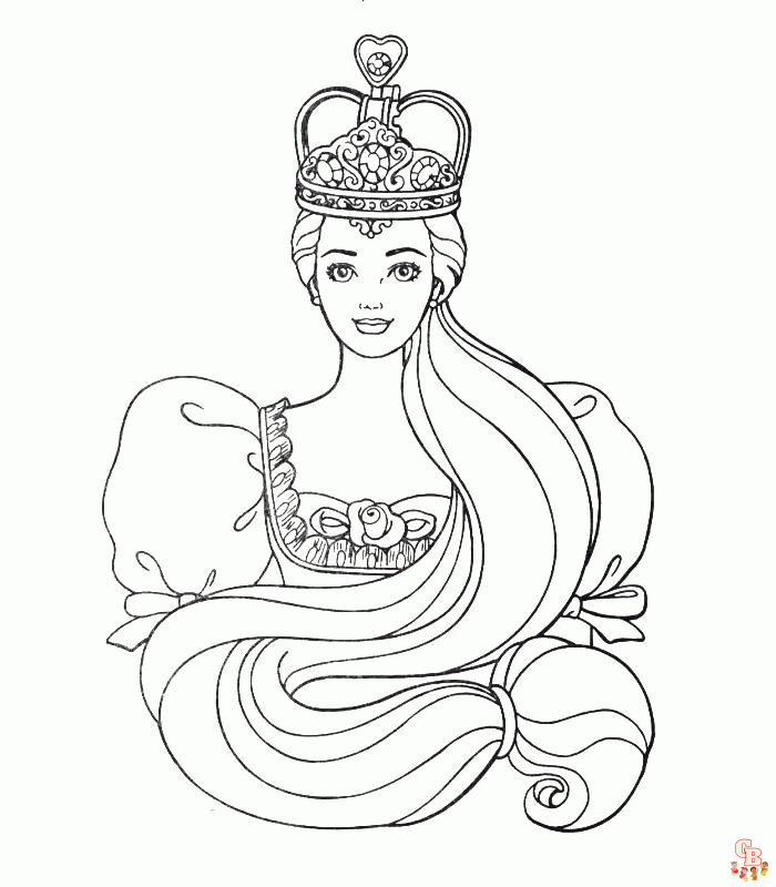 Beautiful princess coloring pages for kids 20