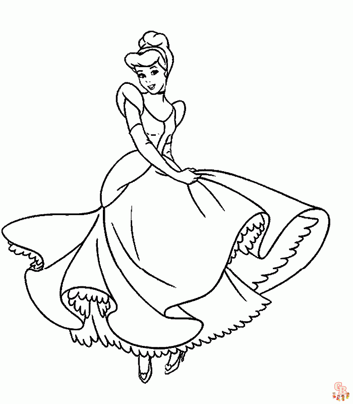 Beautiful princess coloring pages for kids 21