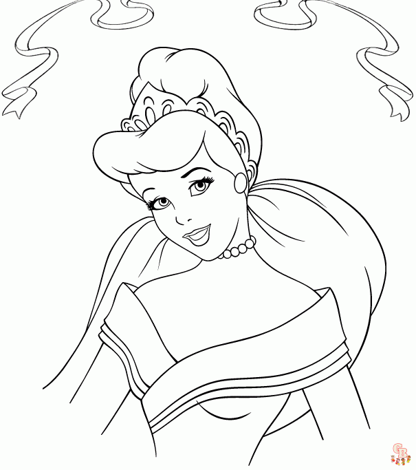 Beautiful princess coloring pages for kids 22