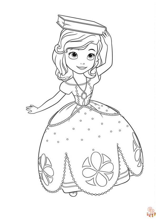 Beautiful princess coloring pages for kids 25