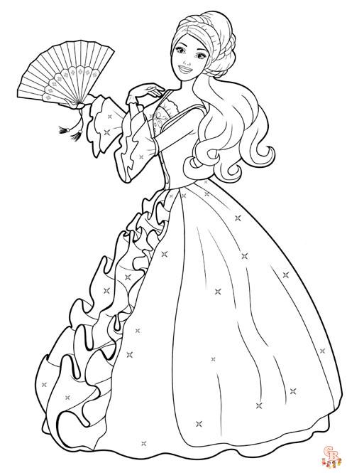 Beautiful princess coloring pages for kids 26