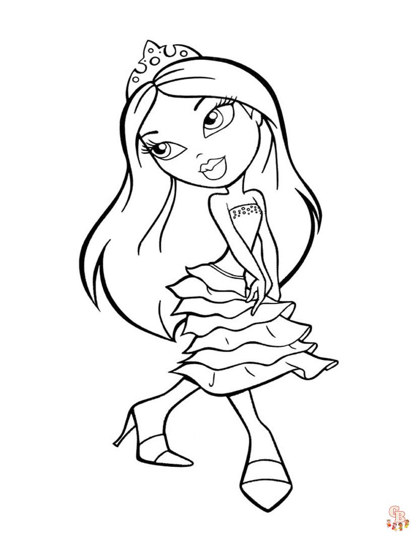 Beautiful princess coloring pages for kids 31