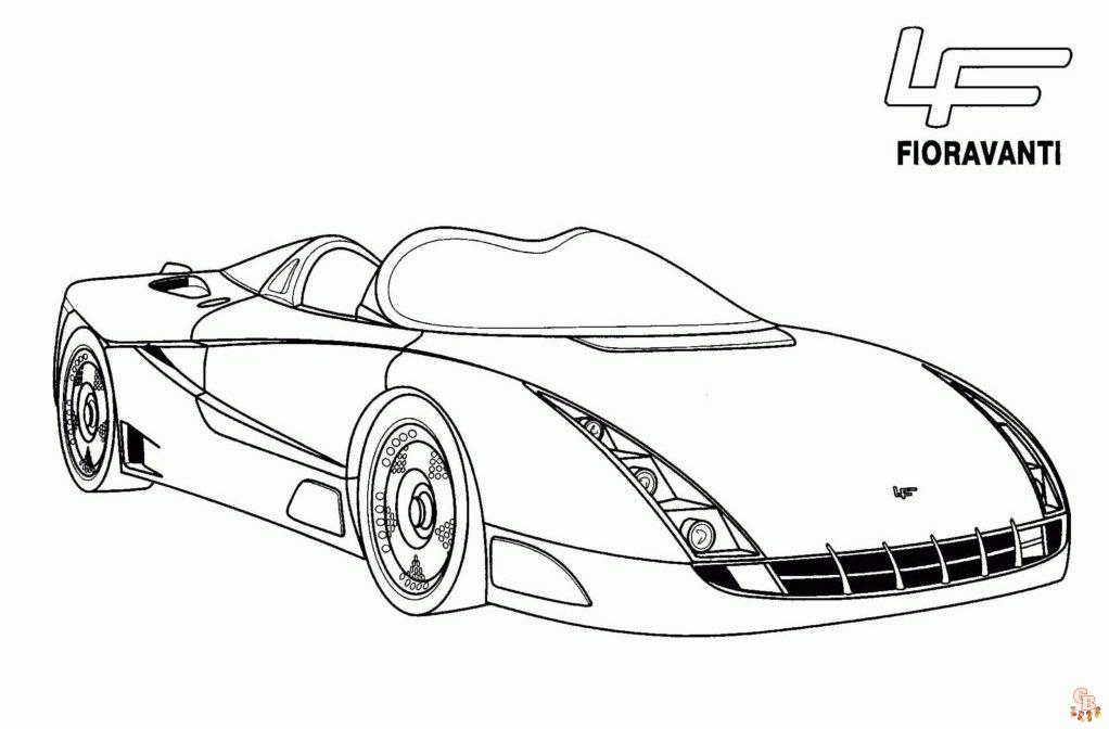 Racing car coloring pages