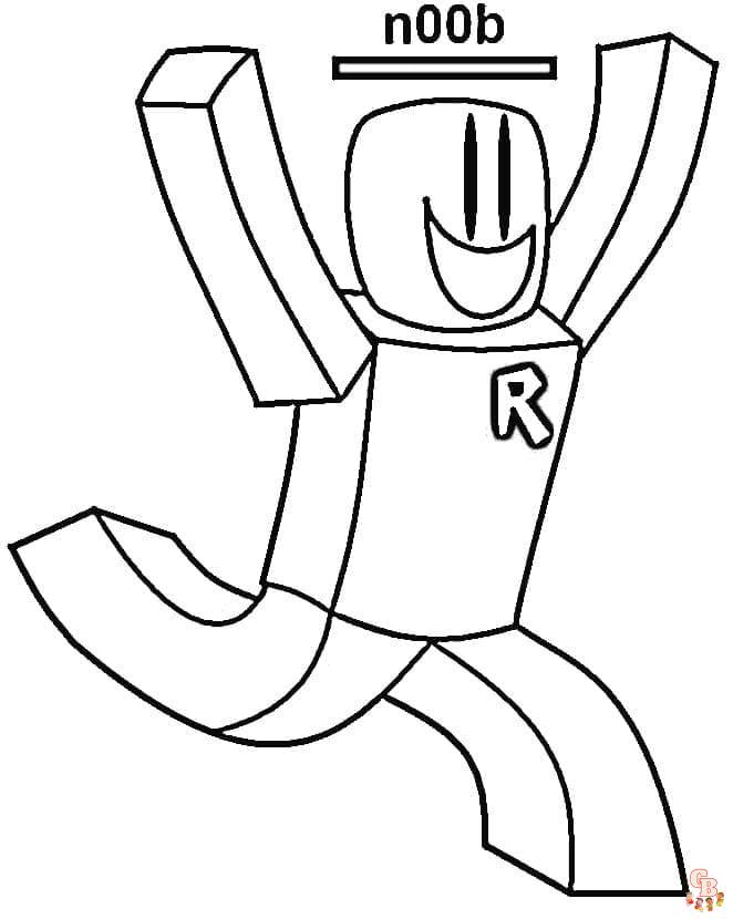 Roblox coloring pages to print for kids 1