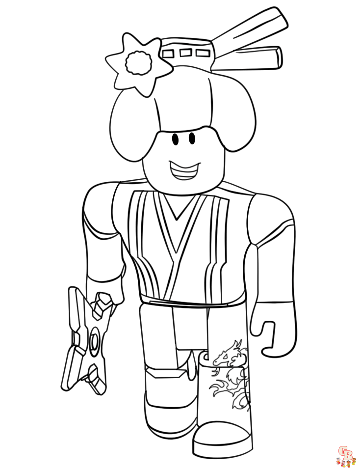 Roblox coloring pages to print for kids 5