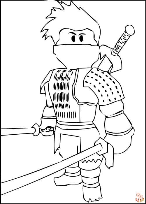 Roblox coloring pages to print for kids 26