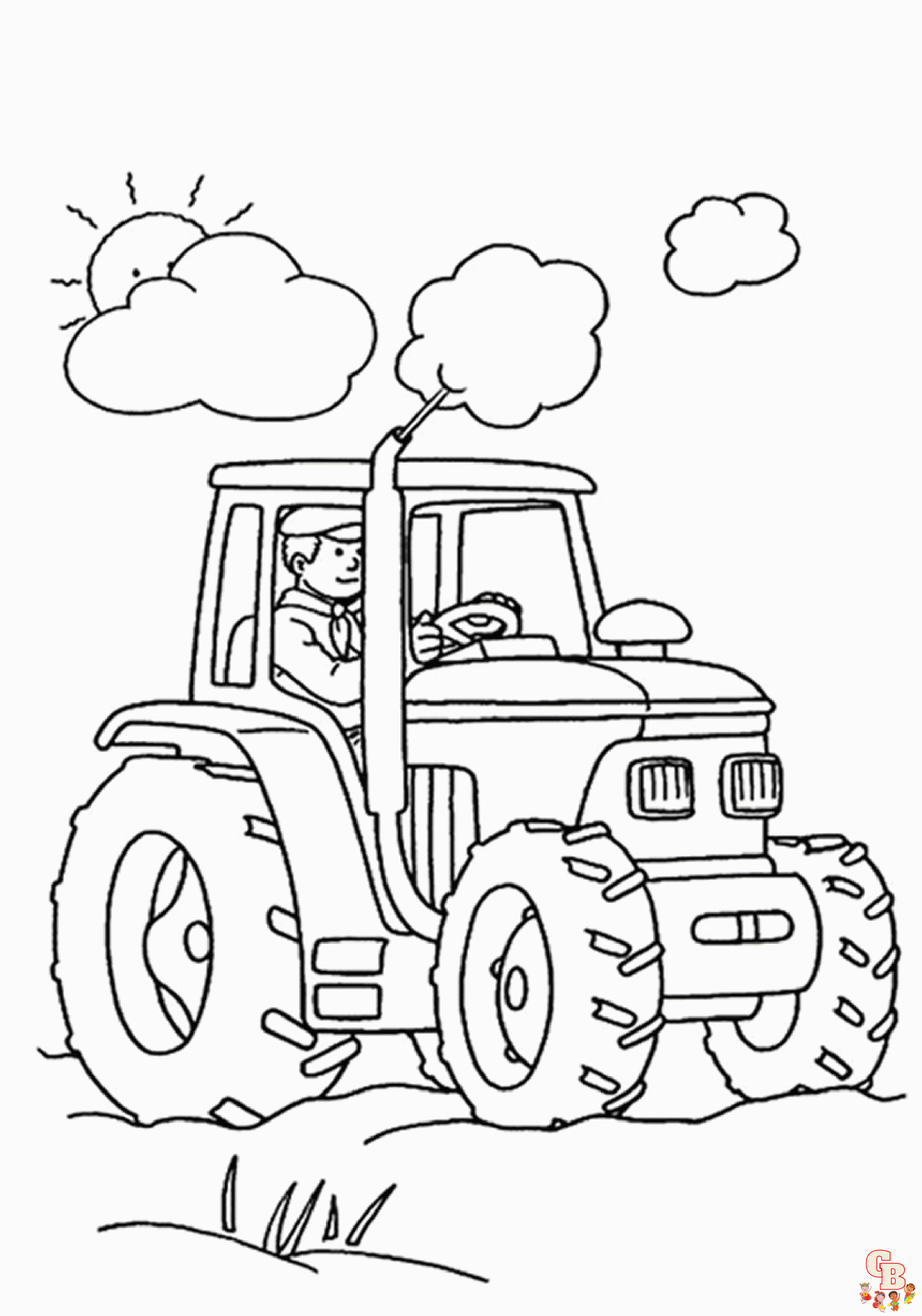 Free and printable tractor coloring pages for kids 16