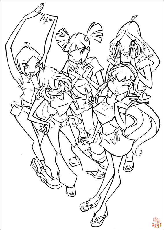 Winx Club coloring pages for kids 25