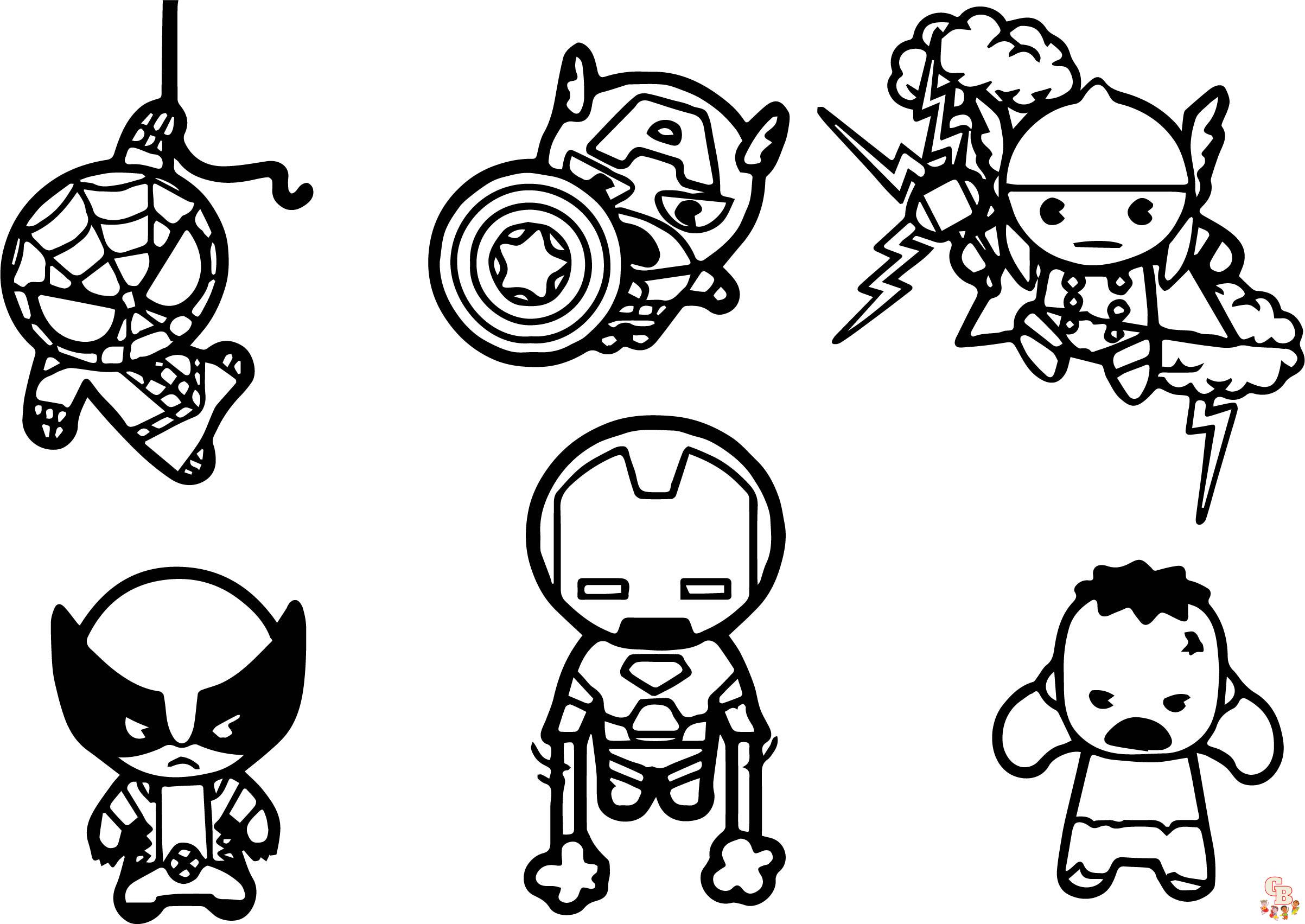 Free Printable Avengers coloring pages for kids 2