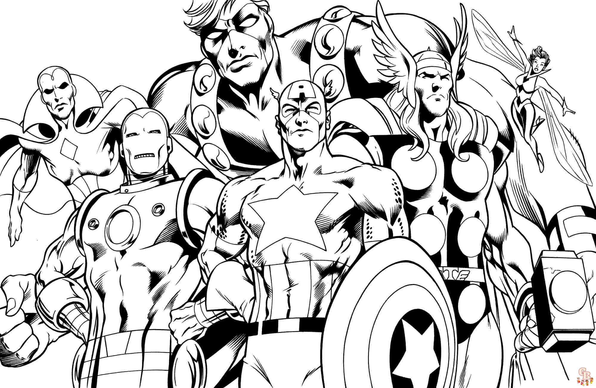 Free Printable Avengers coloring pages for kids 3
