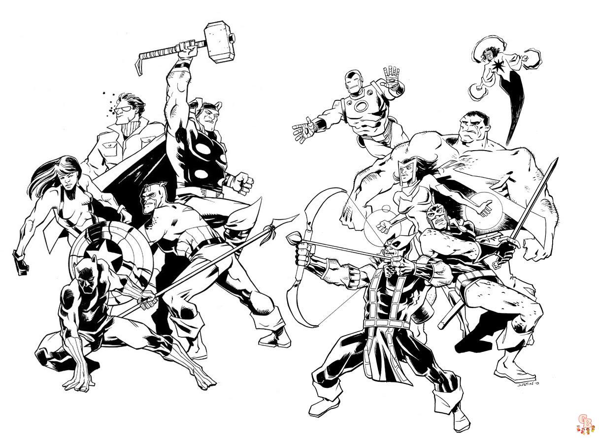 Free Printable Avengers coloring pages for kids 4