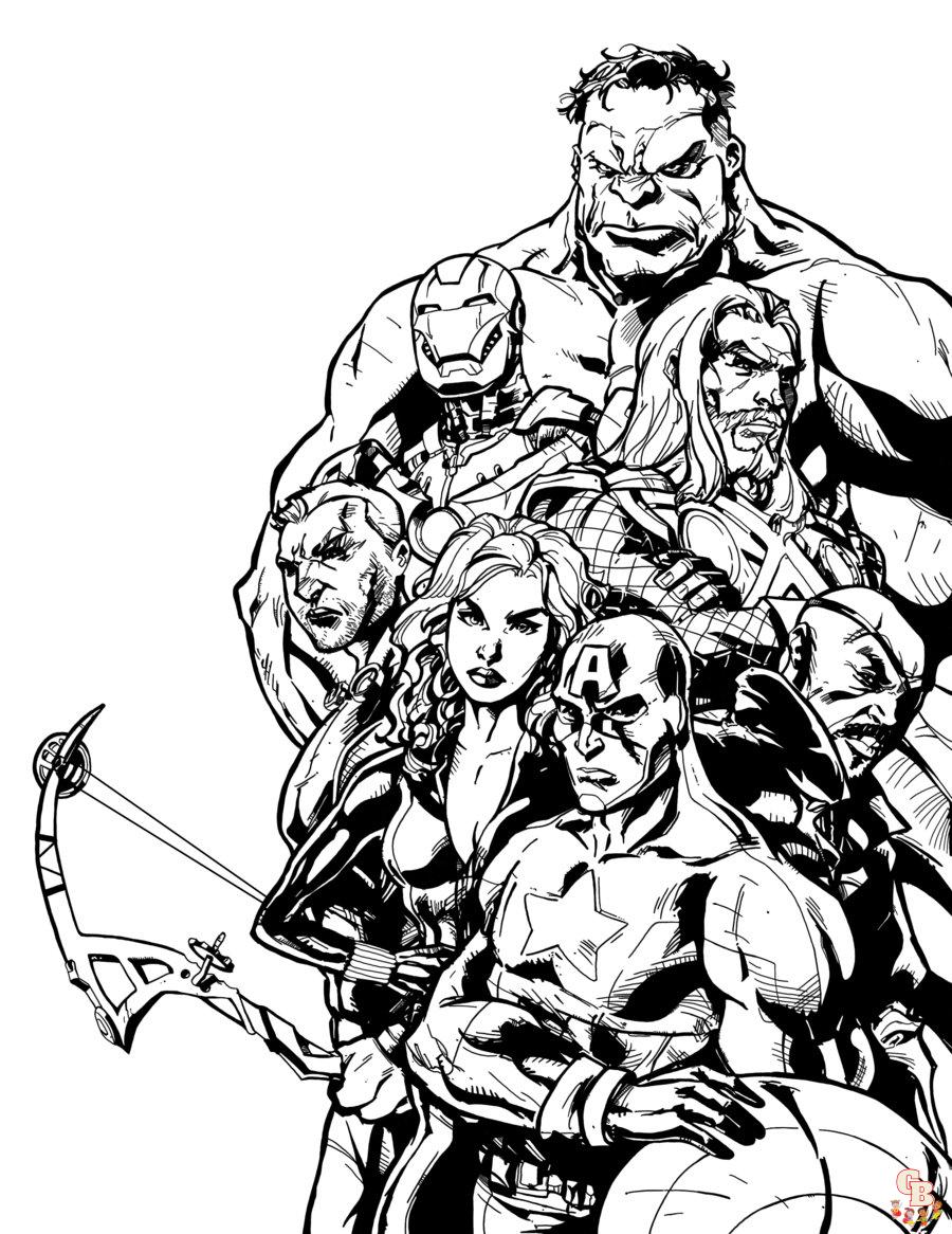Free Printable Avengers coloring pages for kids 8