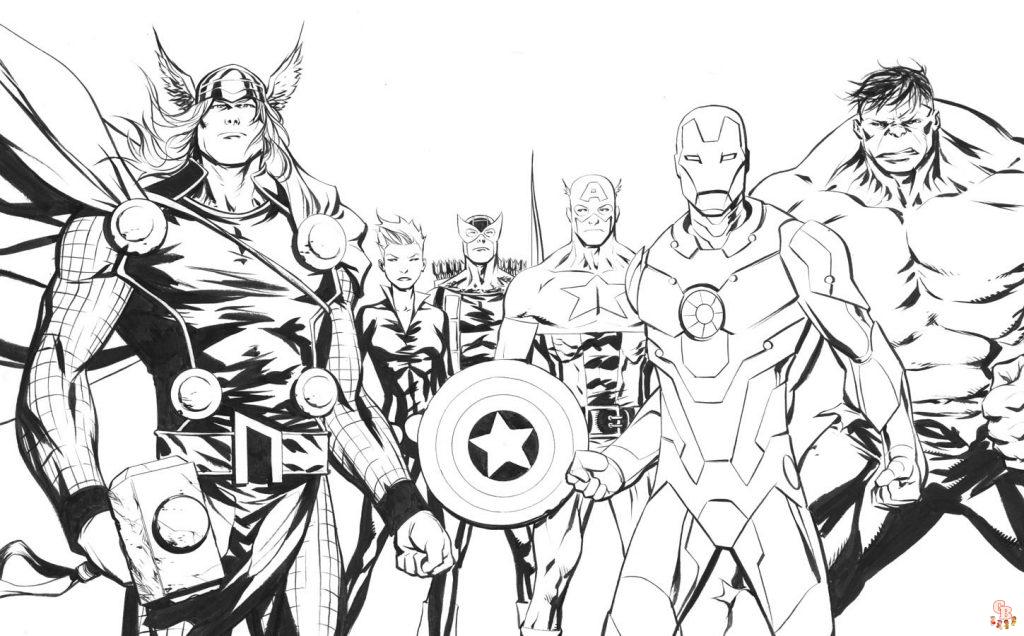 Free Printable Avengers coloring pages for kids 9