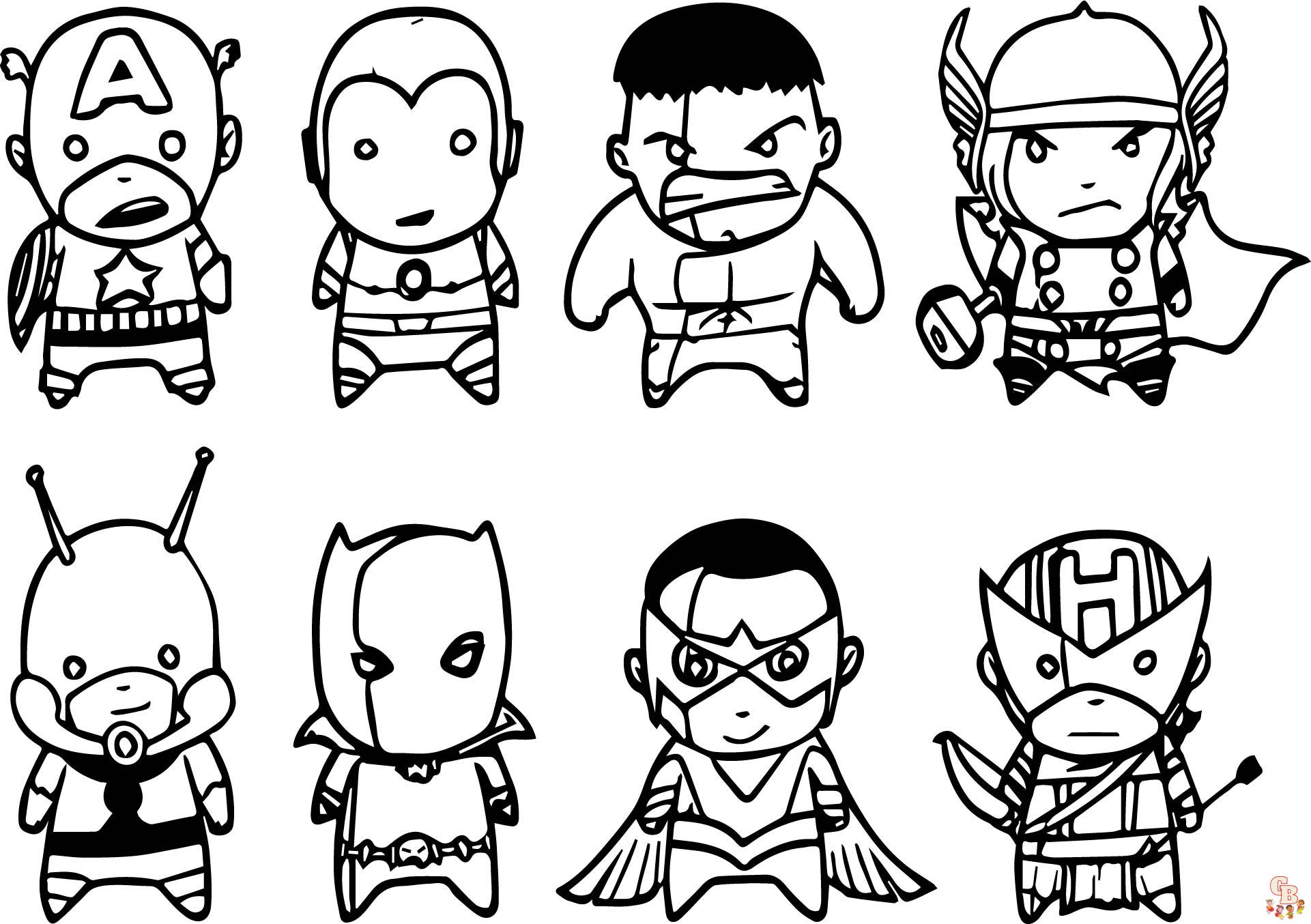Free Printable Avengers coloring pages for kids 10