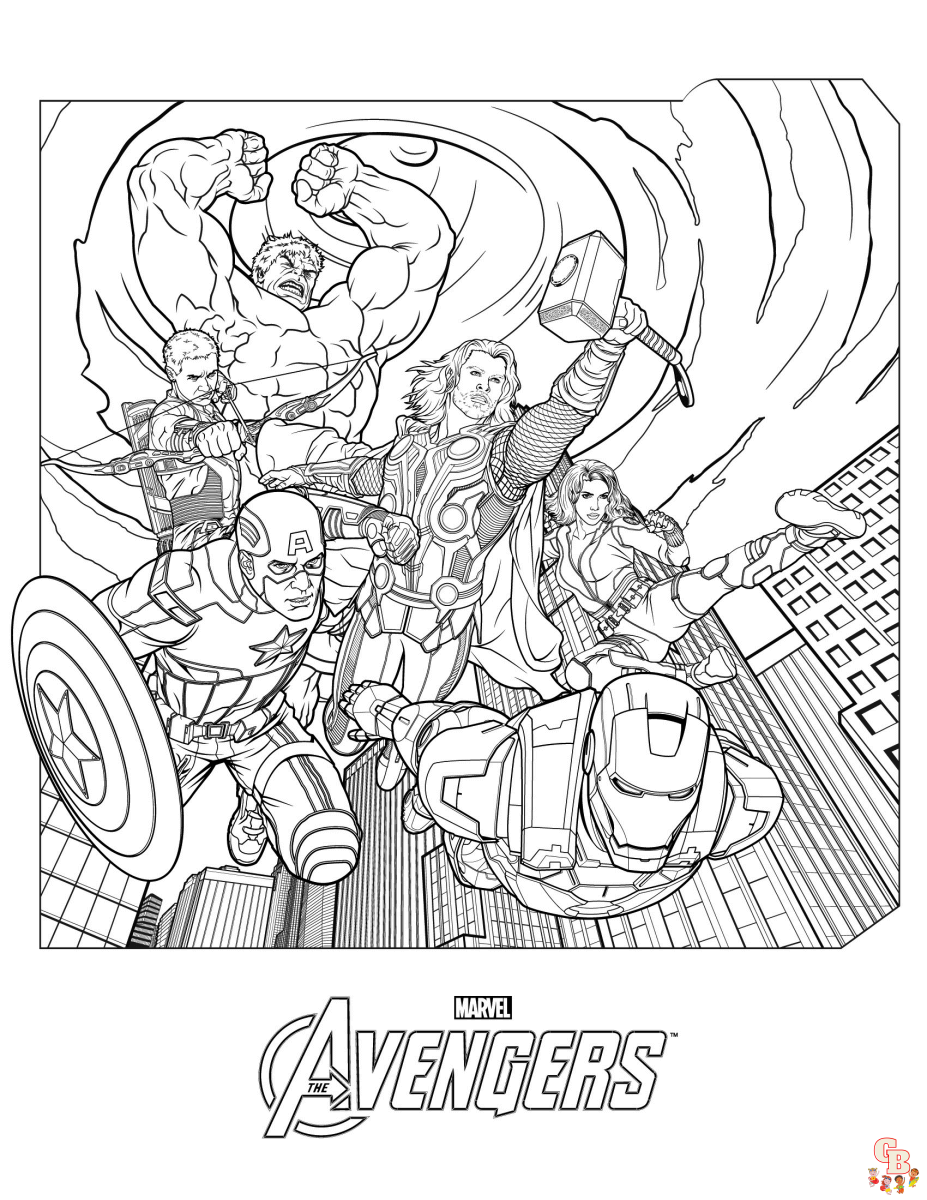 Free Printable Avengers coloring pages for kids 15