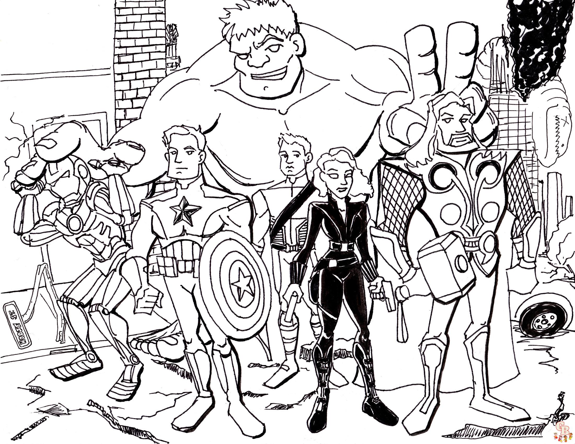 Free Printable Avengers coloring pages for kids 23