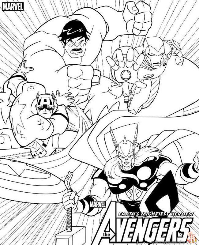 Free Printable Avengers coloring pages for kids 30