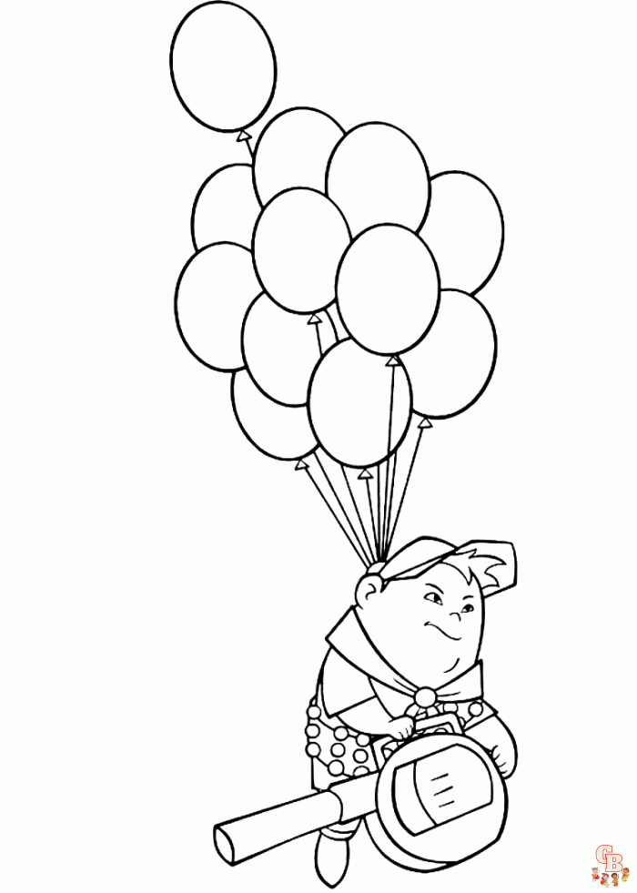 Fun with balloon coloring pages for kids 20