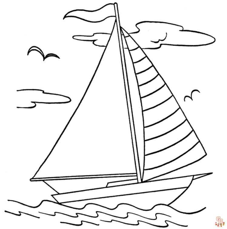 Get creative with boat coloring pages for kids 15