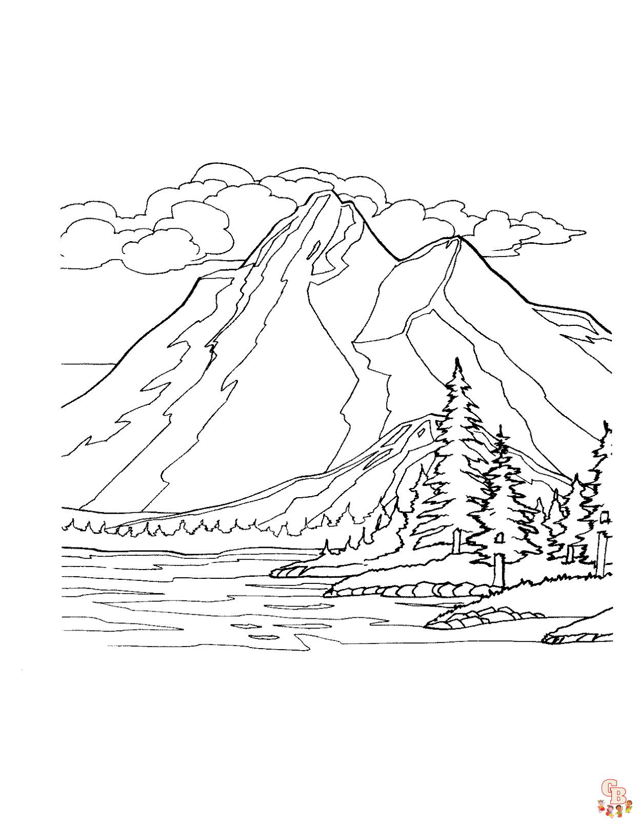 25+ Mountains coloring pages for kids 8