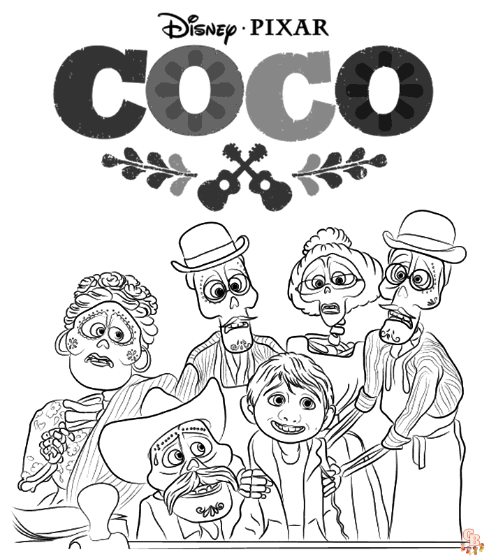 Fun and Educational Coco Coloring Pages for Kids 10