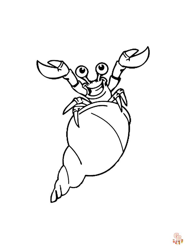 Crab coloring pages pintable