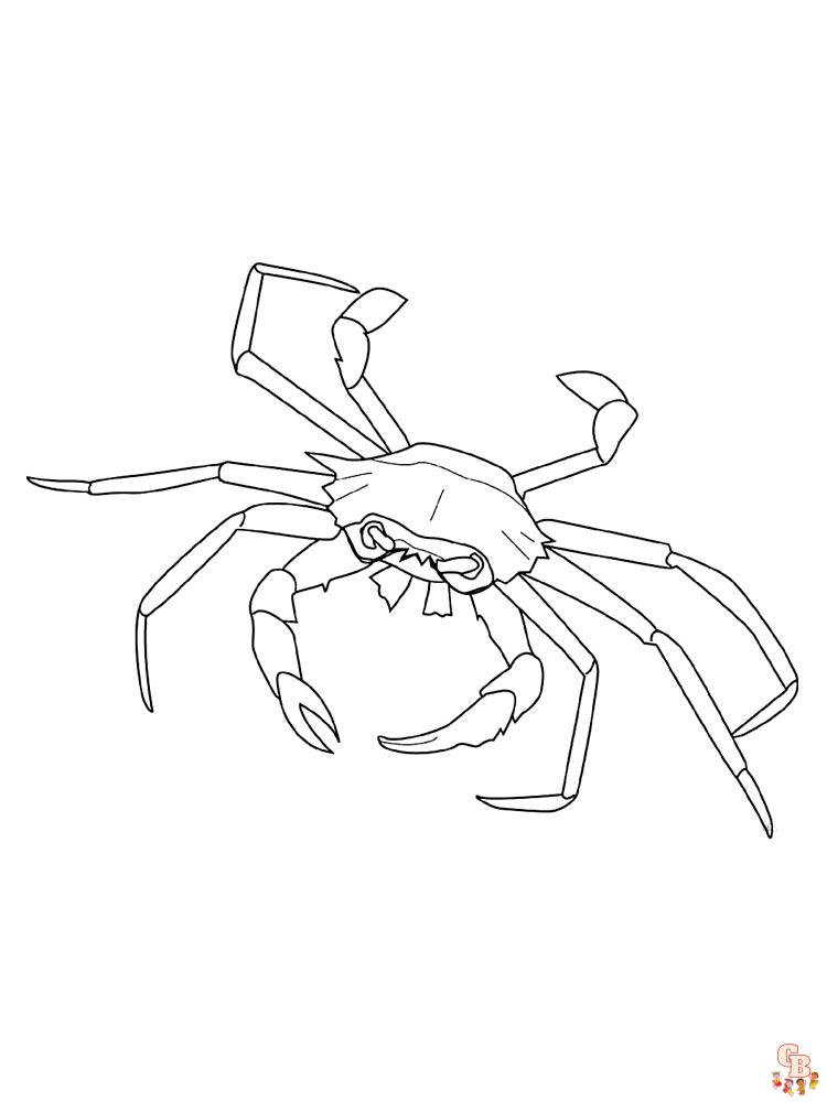 Crab coloring pages free