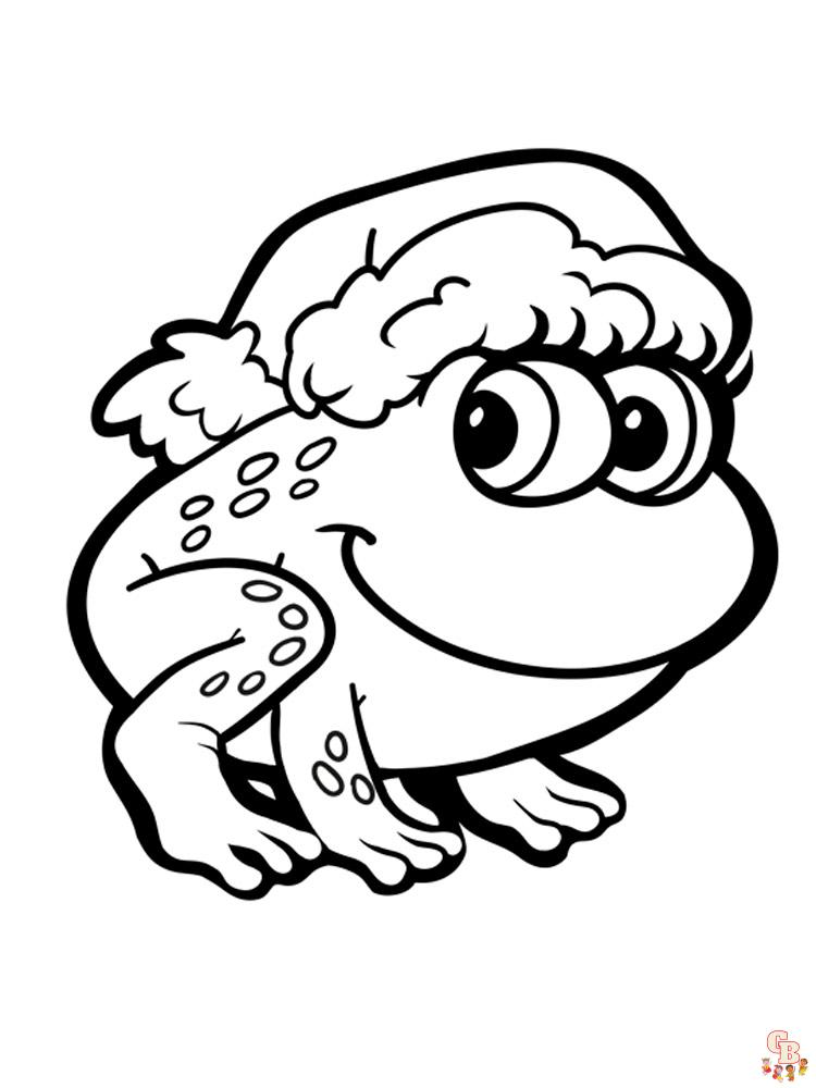 Frog coloring pages easy