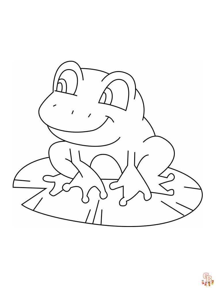 Frog coloring pages free