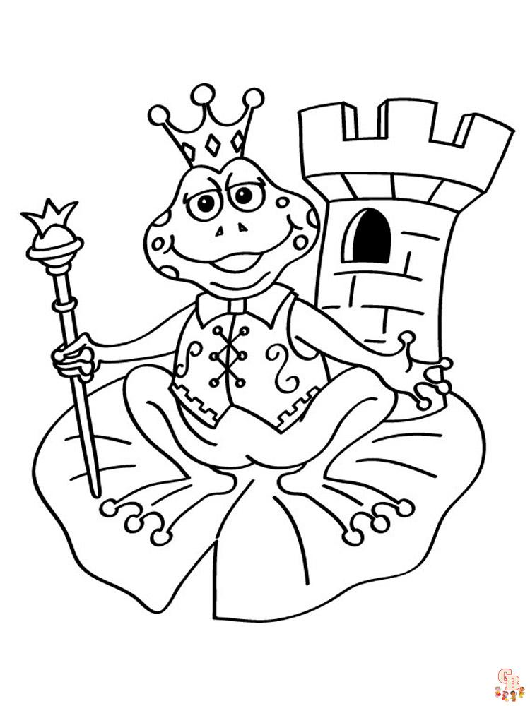 Frog coloring pages for kids