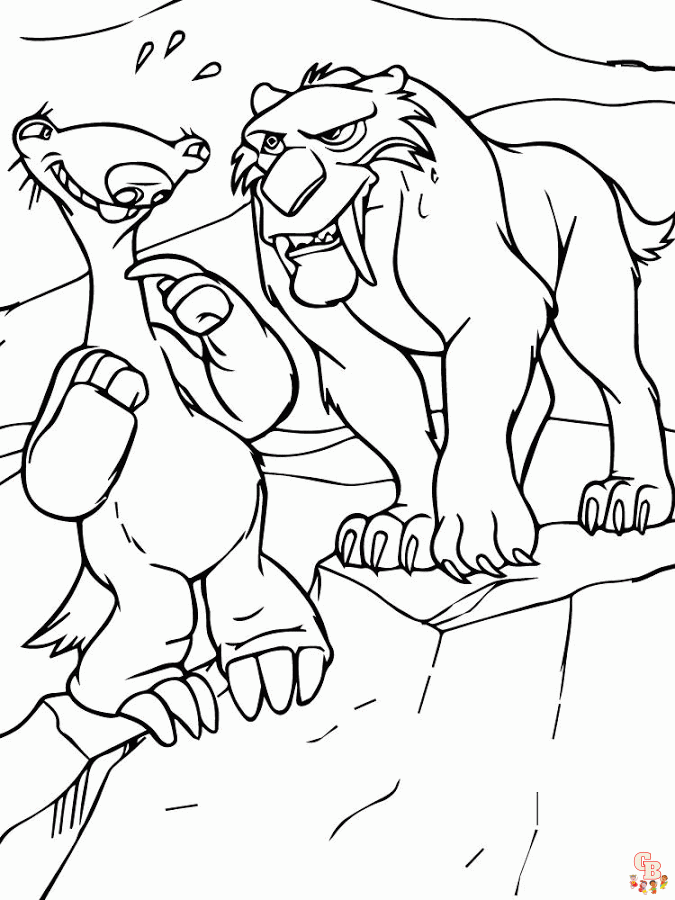  Free Ice Age Coloring Pages for kids 3