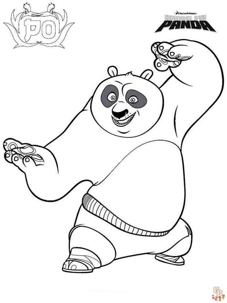 Coloring with Kung Fu Panda coloring pages 37