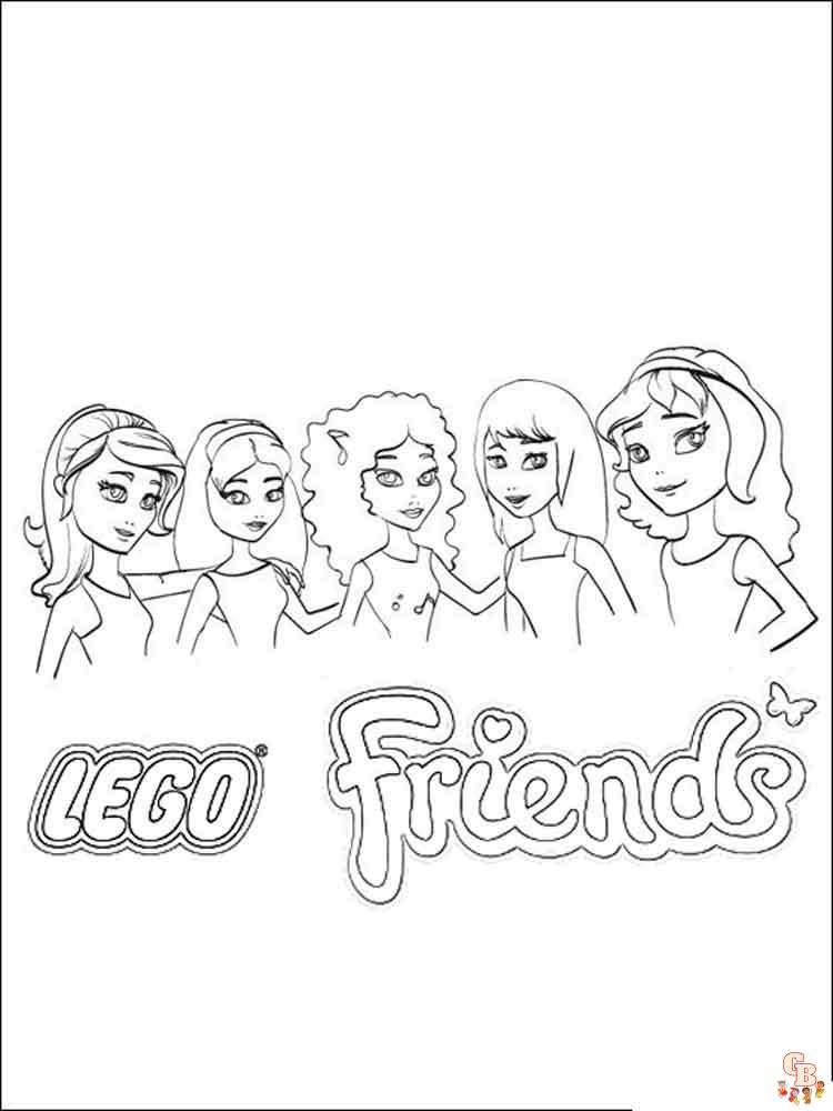 Creative fun with Lego Friends coloring pages 1