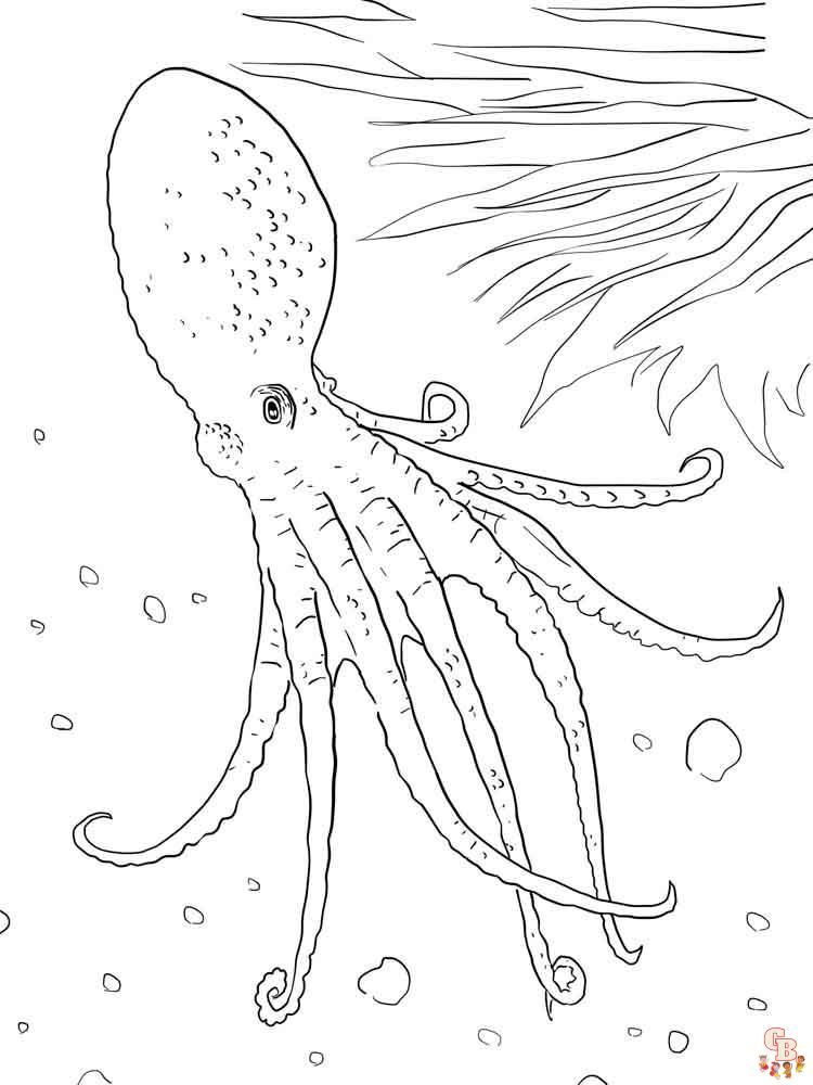 Octopus coloring pages to keep kids entertained 11