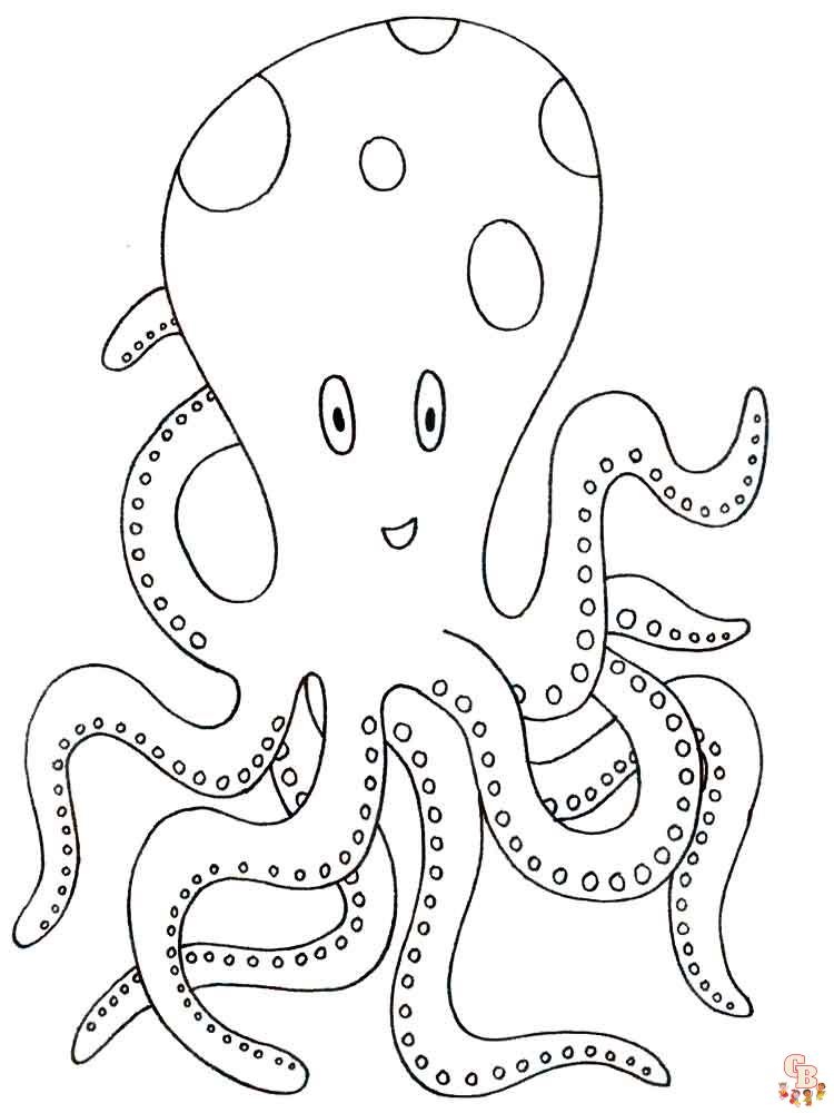 Octopus coloring pages to keep kids entertained 15