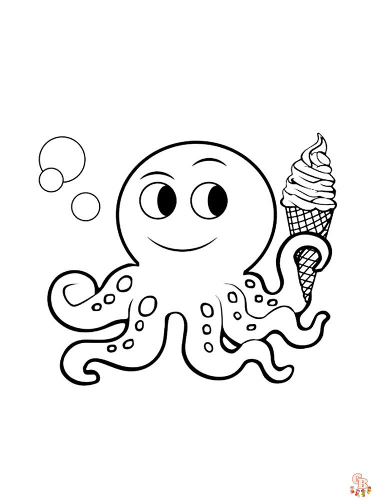 Octopus coloring pages to keep kids entertained 18