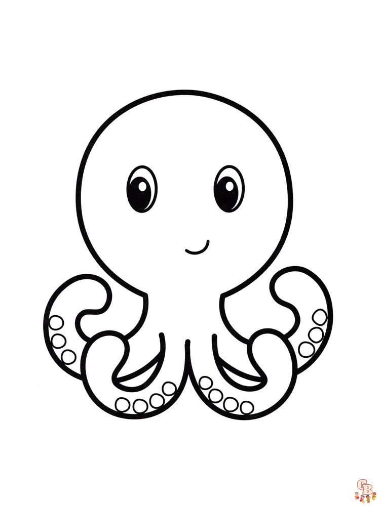 Octopus coloring pages to keep kids entertained 23